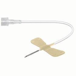 Med Vet International&nbsp;Jorvet Winged IV Infusion Set, 19G x 12in, J0454A, Yellow, 100/Box