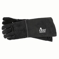 Med Vet International&nbsp;Leather Restraint Gloves Black  Large, J0455C, Each
