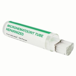 Med Vet International&nbsp;Calibrated Microhematocrit Capillary Tubes, 75mm, J0542, 100/Tube, 10 Tubes/Box