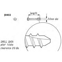 Med Vet International&nbsp;Self Tapping Screw, J0402A, 2mm x 6mm, 6 Count