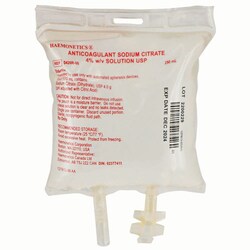 Med Vet International&nbsp;Sodium Citrate 4% 250mL Lot, J0521
