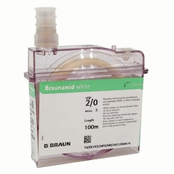 Med Vet International&nbsp;Braun Cassette #2/0 USP 100m (328')L. Medium, J0091020, Each