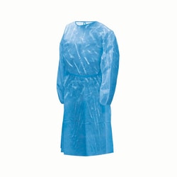 Med Vet International&nbsp;Isolation Gown w/Poly Coat, Blue, J0737, 50/Case