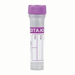 Med Vet International&nbsp;Mini Blood Collection Tube - Purple/EDTA3, J1565, Each
