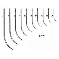 Med Vet International&nbsp;#4 Half Curved Triangular Suture Needles, Cutting Edge, J0110T04, 12/Pack