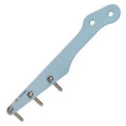 Med Vet International&nbsp;104mm Titanium 8-Hole Forkless TTA Plate, J1072TF8