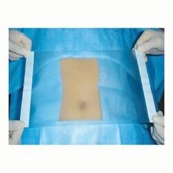 Med Vet International&nbsp;Adhesive Surgical Drape/film with Povidine - 14cm x 20cm, J1086A, Each