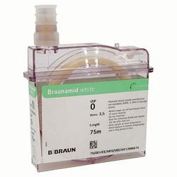 Med Vet International&nbsp;Braunamid Cassette Suture, Size 0 USP, Heavy 75m, J009100