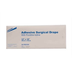 Med Vet International&nbsp;Sterile Adhesive Surgical Drape with Povidine, 12
