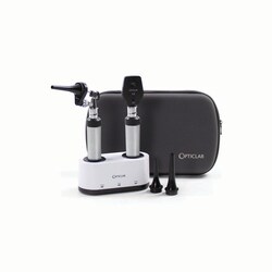 Med Vet International&nbsp;Opticlar Veterinary Diagnostic Sets - Oto & Opht head- 2x Lithium Handle-Dual Base, J1664, Each