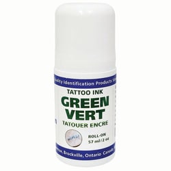 Med Vet International&nbsp;Jorvet Roll-On Tattoo Ink, Green, 2oz, J0276RG, Each