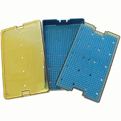 Med Vet International&nbsp;Sterilization Tray Two Layer Tray, J0041T, 10in x 6in x 1.5in, Each