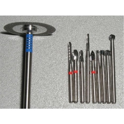 Med Vet International&nbsp;Dental Bur w/ Disk Set, Friction Grip, J0452KBP10, 10 Count