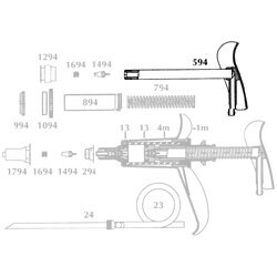 Med Vet International&nbsp;Jorvet Piston Rod, for 5cc Vetamatic Syringe, J0053VD594