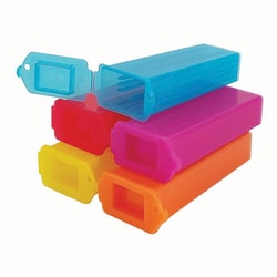 Med Vet International&nbsp;Plastic 5-Slide Mailer, Assorted colors, J0816X, 5 Pack