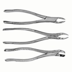 Med Vet International&nbsp;Small Extracting Forceps Kit, 7” length, J0042K, Set of 3