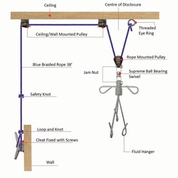 Med Vet International&nbsp;IV Fluid Hanger w/Pulley System, J0400S, Each
