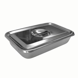 Med Vet International&nbsp;Instrument Tray with Recessed Handle on Lid, 10 1/4? x 6 3/4? x 2?, J0392A, Each