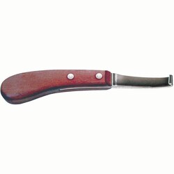 Med Vet International&nbsp;Right Curve Hoof Knife, Wood Handle, Right, Curved, 5/8? W x 2 3/4?L, J0032HWR, Each