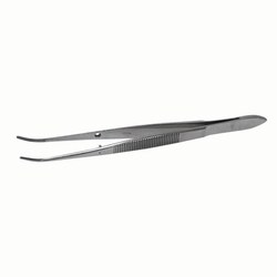 Med Vet International&nbsp;Graefe Iris Forceps, Serrated, Curved, 4