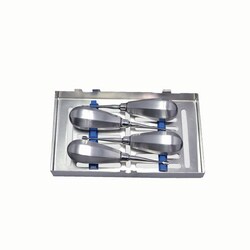 Med Vet International&nbsp;Handle Set of 4 Elevators in Sterilization Cassettes - Standard Handle Set, J1516, Each