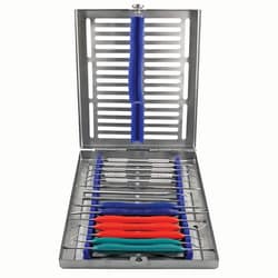 Med Vet International&nbsp;Dental Probes/Picks Sterilization Cassettes - 15 Probes/Scalers, J1510A, Each