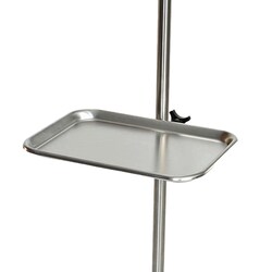 Med Vet International&nbsp;IV Pole Stainless Steel Tray, J1576T, Each