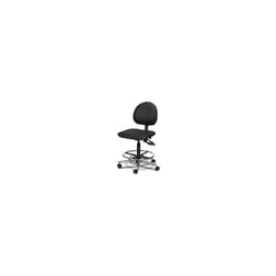 Med Vet International&nbsp;Black 5-Leg Laboratory Stool, 22.5in-30in Seat Level, 4.5 Thick Cushion, J0809PLB, Each