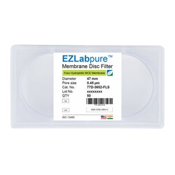 Foxx Life Sciences&nbsp;EZLabpure&trade; Mixed CE(Cellulose Ester) Hydrophilic Membrane Filters, 0.45µm Pore Size, 47mm Diameter Membrane Filter Discs, Non Sterile, 50/PK