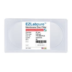 Foxx Life Sciences&nbsp;EZLabpure&trade; PTFE Hydrophobic Membrane Filters, 0.45µm Pore Size, 47mm Diameter Filtration Membrane Discs, Non Sterile, 50/PK