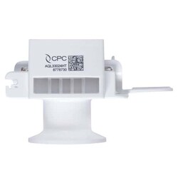 Cole-Parmer&nbsp;CPC (Colder) AseptiQuik L Quick-Disconnect Fitting, High-Flow, Genderless Sanitary Adapter, High-Temperature Polycarbonate, 1-1/2