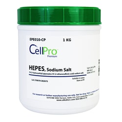 Alkali Scientific&nbsp;HEPES, Sodium Salt [N (2 Hydroxyethyl) piperazine N' (2 ethanesulfonic acid)], 500 G