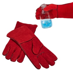 Alkali Scientific&nbsp;HotGuard&trade; Autoclave Safety Gloves, resistant to 260°C (500°F), 14 x 7in (36 x 18cm), red