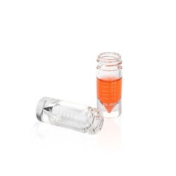 Alkali Scientific&nbsp;3.5mL Clear Glass 20x50mm High Recovery Vial with Graduations 20 400 Screw Thread. 3.3 Borosilicate, 12/Pk