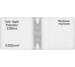 Alkali Scientific&nbsp;Hemacytometers (Glass Cell Counting Chambers), Precision Etched Grid Lines, Dual Chamber Design, Reusable, 10/Pk, Improved Neubauer, Bright Line