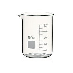 Alkali Scientific&nbsp;Griffin Low Form Beakers, Type 3.3 Borosilicate Glass, Printed Graduations 25 mL - 12/Pk