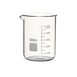 Alkali Scientific&nbsp;Griffin Low Form Beakers, Type 3.3 Borosilicate Glass, Printed Graduations 20 mL - 12/Pk