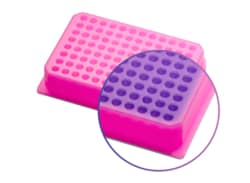 Alkali Scientific&nbsp;IsoFreeze Color Changing PCR SBS Racks, 2 Racks/Unit, Purple to Pink