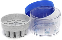 Alkali Scientific&nbsp;PolarPal&trade; Freezing Container for 1.0   2.0 mL Cryovials, Polycarbonate (PC) 18 Place, 1/Pk