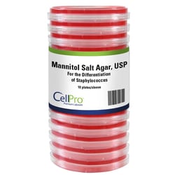 Alkali Scientific&nbsp;Mannitol Salt Agar (MSA), USP, For the Differentiation of Staphylococcus, 10/Pk
