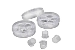 Alkali Scientific&nbsp;CellPro&trade; Multi Insert Dish, Sterile, External Grip, 15mL, 60mm x 20mm, 18/Cs, Untreated, Non Groove Bottom, Treated