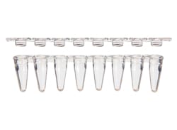 Alkali Scientific&nbsp;ProCycle&trade; 0.1mL 8 Strip PCR Tubes with Separate Flat Caps, 125 Strips/Pack