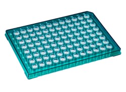 Alkali Scientific&nbsp;ProCycle&trade; 0.2mL 96 Well Rigid&trade; PCR Plate, Semi Skirted, Polycarbonate Frame, 10/Pack, Green Frame, Clear Well