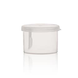 Alkali Scientific&nbsp;20mL Fecal Specimen Container with Attached Spoon, 100/Bag, 1,000/Case, Black