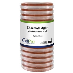 Alkali Scientific&nbsp;Chocolate Agar with Enrichment, 20 mL Plate, 10/Pk