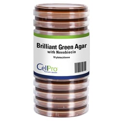 Alkali Scientific&nbsp;Brilliant Green Agar (BGA) with Novobiocin, 10/Pk