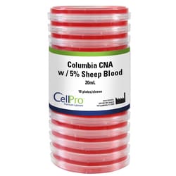 Alkali Scientific&nbsp;Columbia CNA w/5% Sheep Blood 20mL Plates, 10/Pk