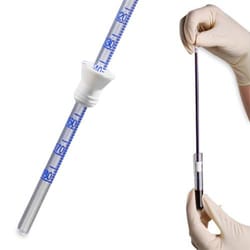 Alkali Scientific&nbsp;Westergren ESR Pipettes, PS, 4.5×230mm, Disposable, with Fibrous Plug and Self Sealing Stopper (For use with 12 13mm Blood Collection Tube), 200/Pk