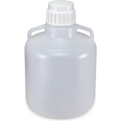 Alkali Scientific&nbsp;10L Carboy with Handles, Molded Graduations, Polypropylene (PP), TPE Gasket, Autoclavable, Without Tap, 1/Pk