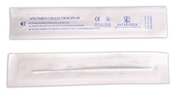 Alkali Scientific&nbsp;Nasopharyngeal virus testing swab, flocked swab nylon, single sterile blister peel away packaging, 150mm x 2mm, breakaway end, 100/Pk